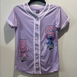 Disney Purple Kids Jersey with Stitch and Angel